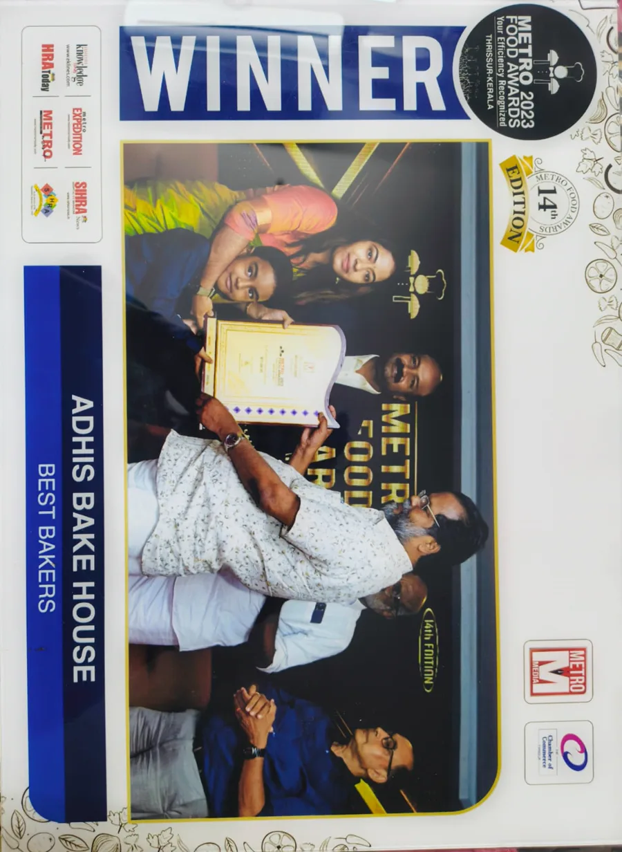 Winner's poster: Metro Food Awards 2023, Best Bakers, Adhi's Bake House